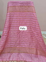 Baby Pink Bamboo Silk Saree pallu