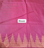 Dark Olive Green Bamboo Silk Saree blouse