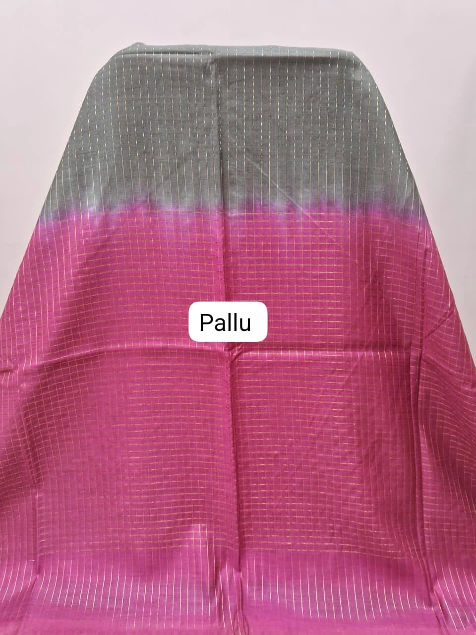 Dark Olive Green Bamboo Silk Saree pallu