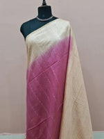 Onion Pink Bamboo Silk Saree 1