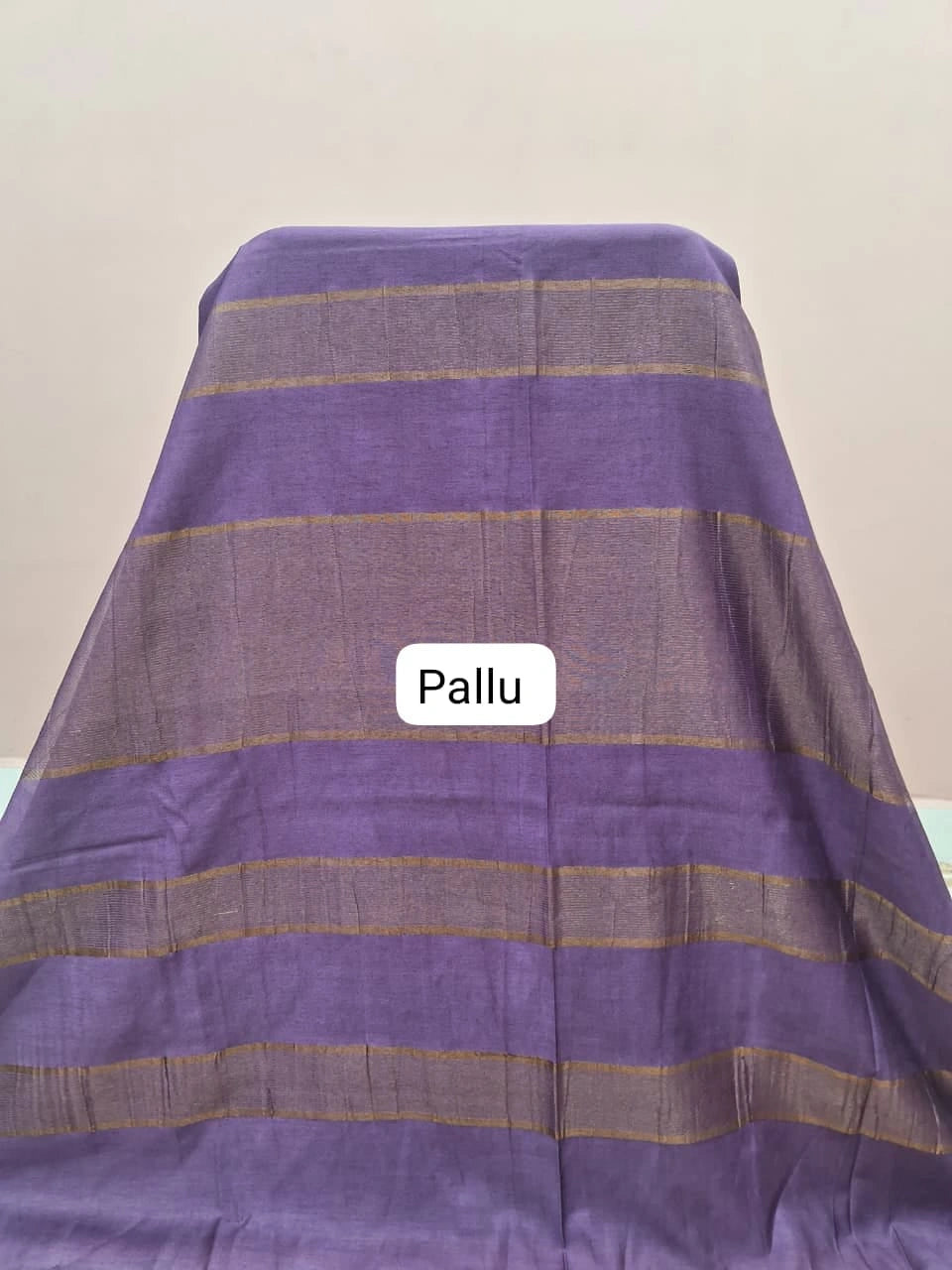 Dark Red Bamboo Silk Saree pallu