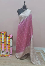 Onion Pink Bamboo Silk Saree 