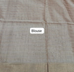 Light Pink Checked Bamboo Silk Saree blouse