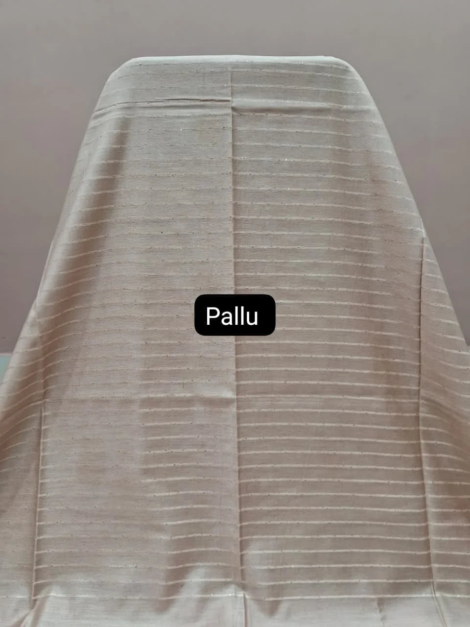 Baby Pink Bamboo Silk Saree pallu