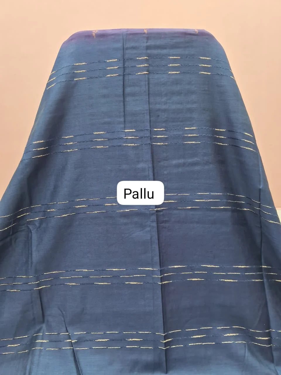 Dark Onion Pink Bamboo Silk Saree pallu