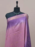 Light Rose Pink Bamboo Silk Saree 1