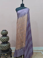 Light Brown Bamboo Silk Saree 