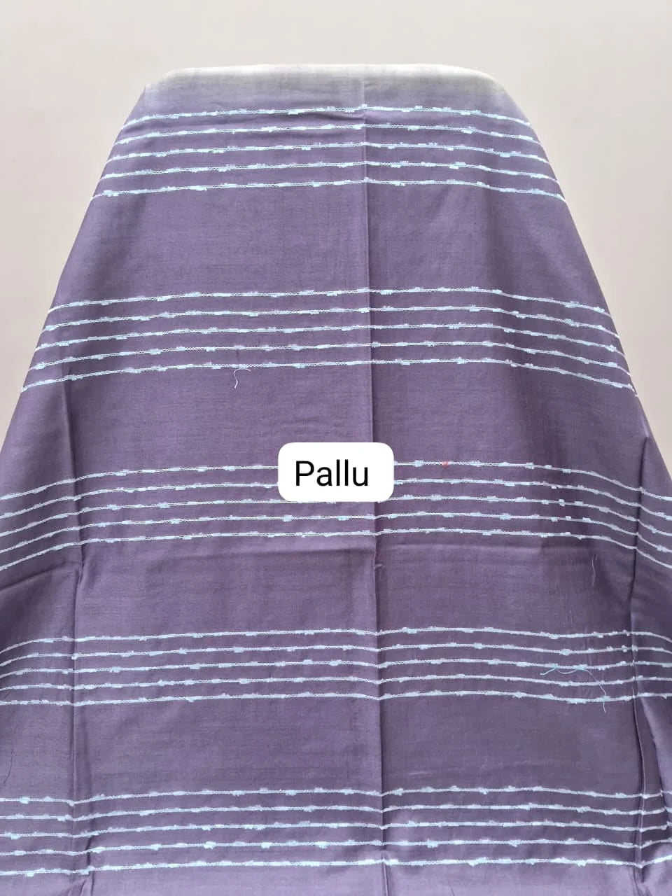 Light Brown Bamboo Silk Saree pallu