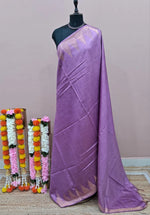 Lavender Bamboo Silk Saree