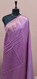 Lavender Bamboo Silk Saree 1