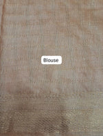 Dark Beige Bamboo Silk Saree Blouse