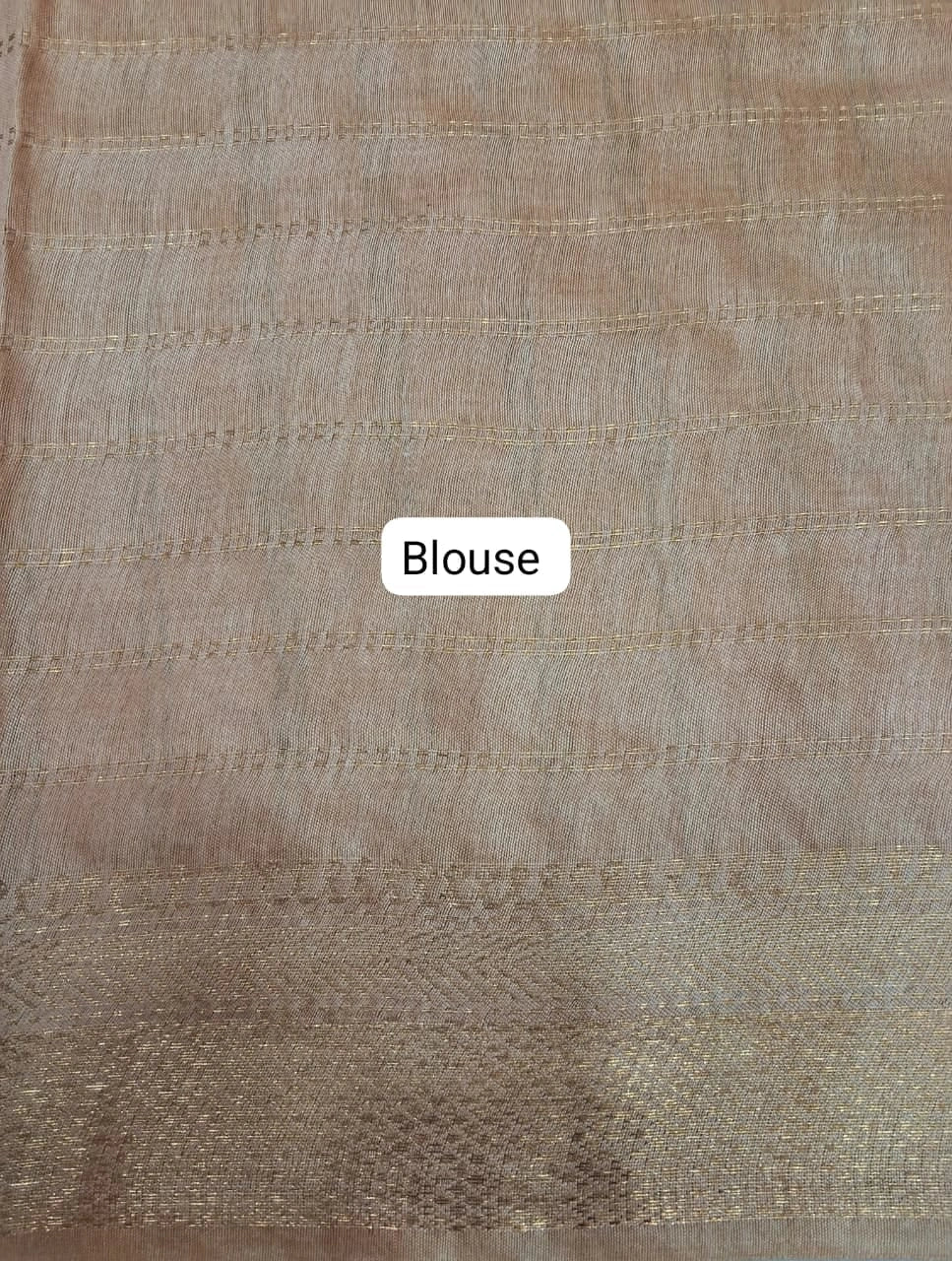 Dark Beige Bamboo Silk Saree Blouse