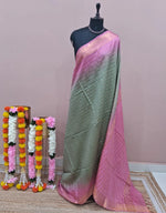 Seafoam Green Bamboo Silk Saree
