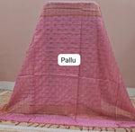 Seafoam Green Bamboo Silk Saree Pallu