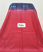 Timeless Chic Dark Blue Bamboo Silk Saree pallu