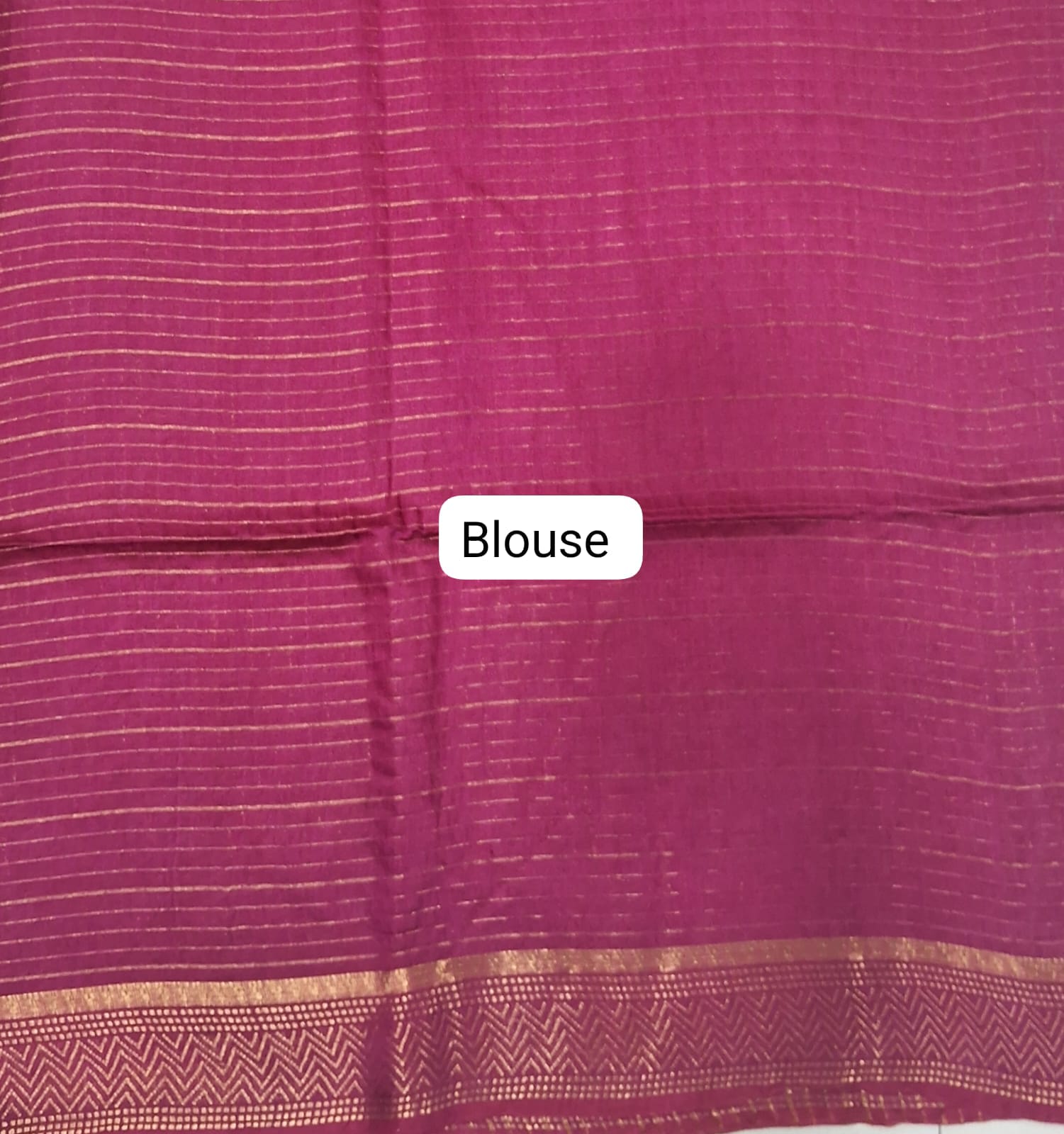 Reddish Pink Bamboo Silk Saree blouse