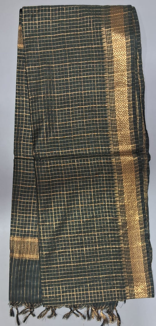 Black Bamboo Silk Saree