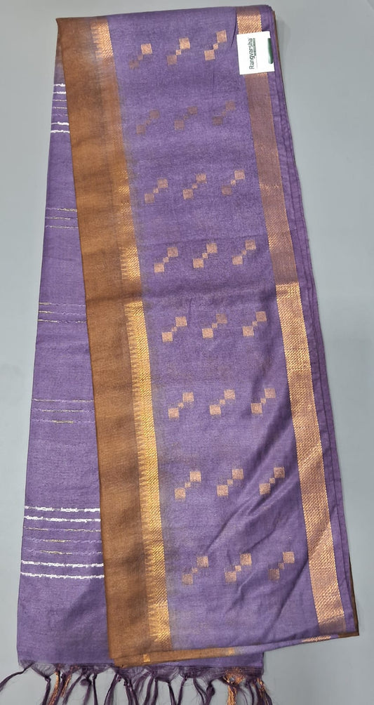Coffee Brown Bamboo Silk Saree