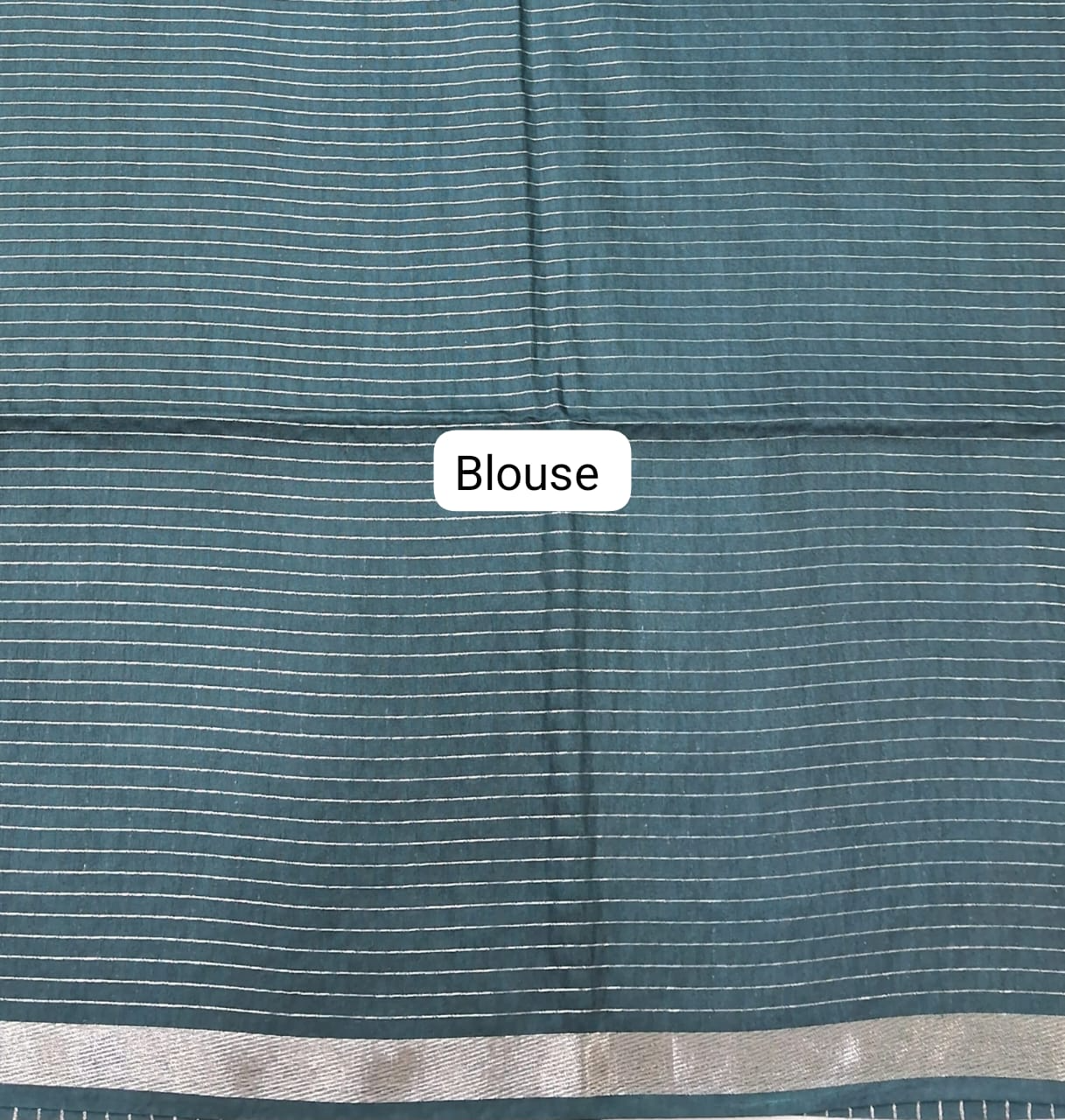 Green Bamboo Silk Saree Blouse