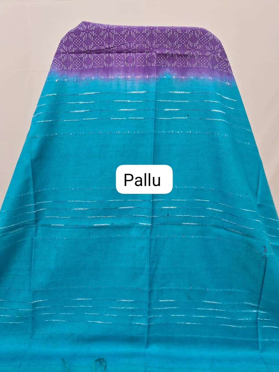 Elegant Purple Bamboo Silk Saree pallu