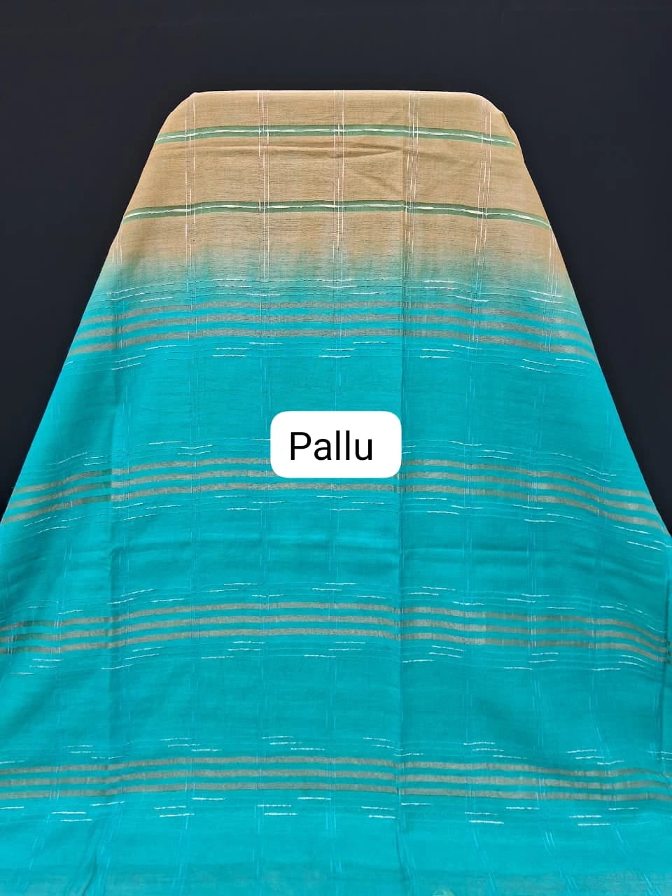 Classic Yellow Bamboo Silk Saree pallu