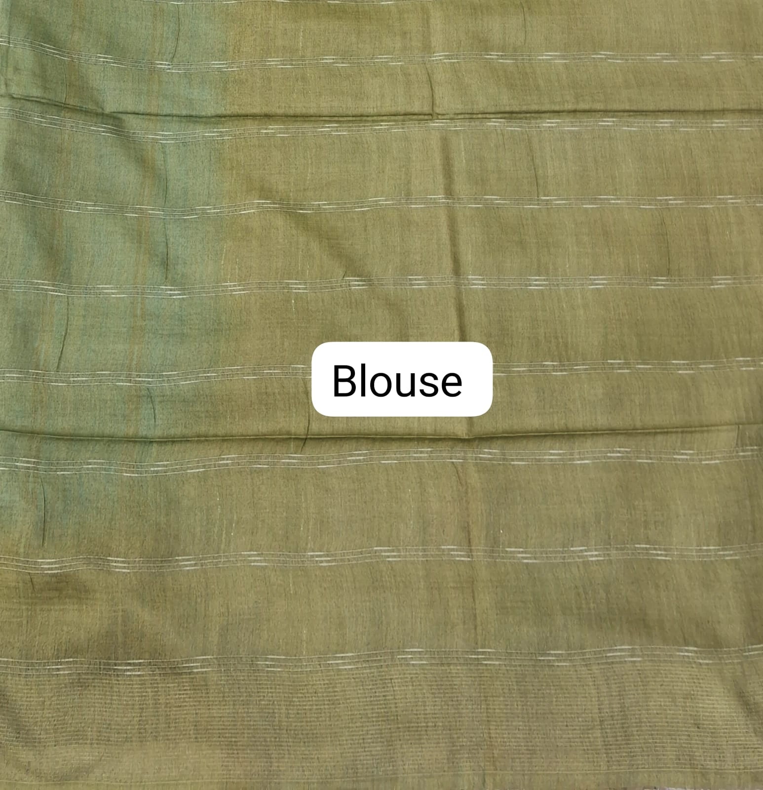 Classic Blue Bamboo Silk Saree blouse