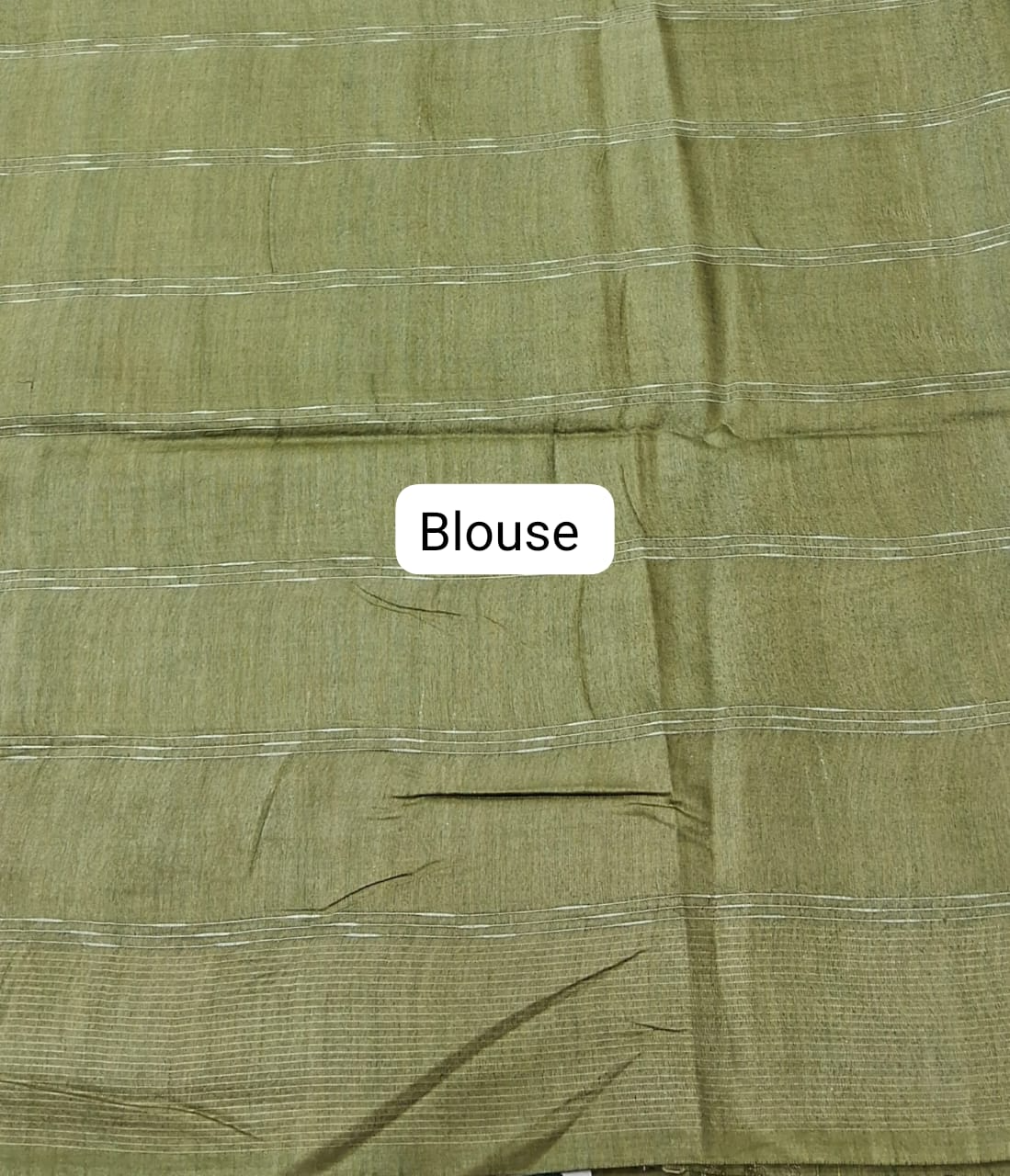 Classic Blue Bamboo Silk Saree Blouse