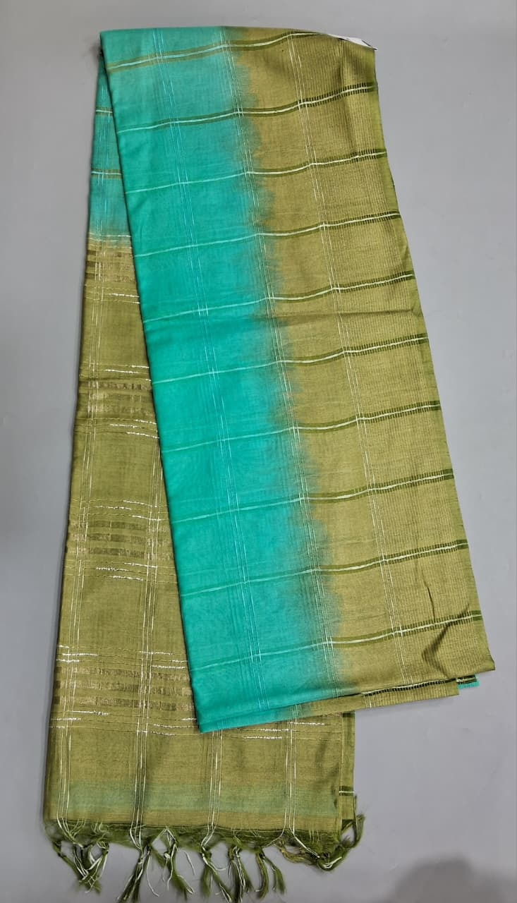 Classic Blue Bamboo Silk Saree 