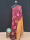 Maroonish Brown Bamboo Silk Saree 
