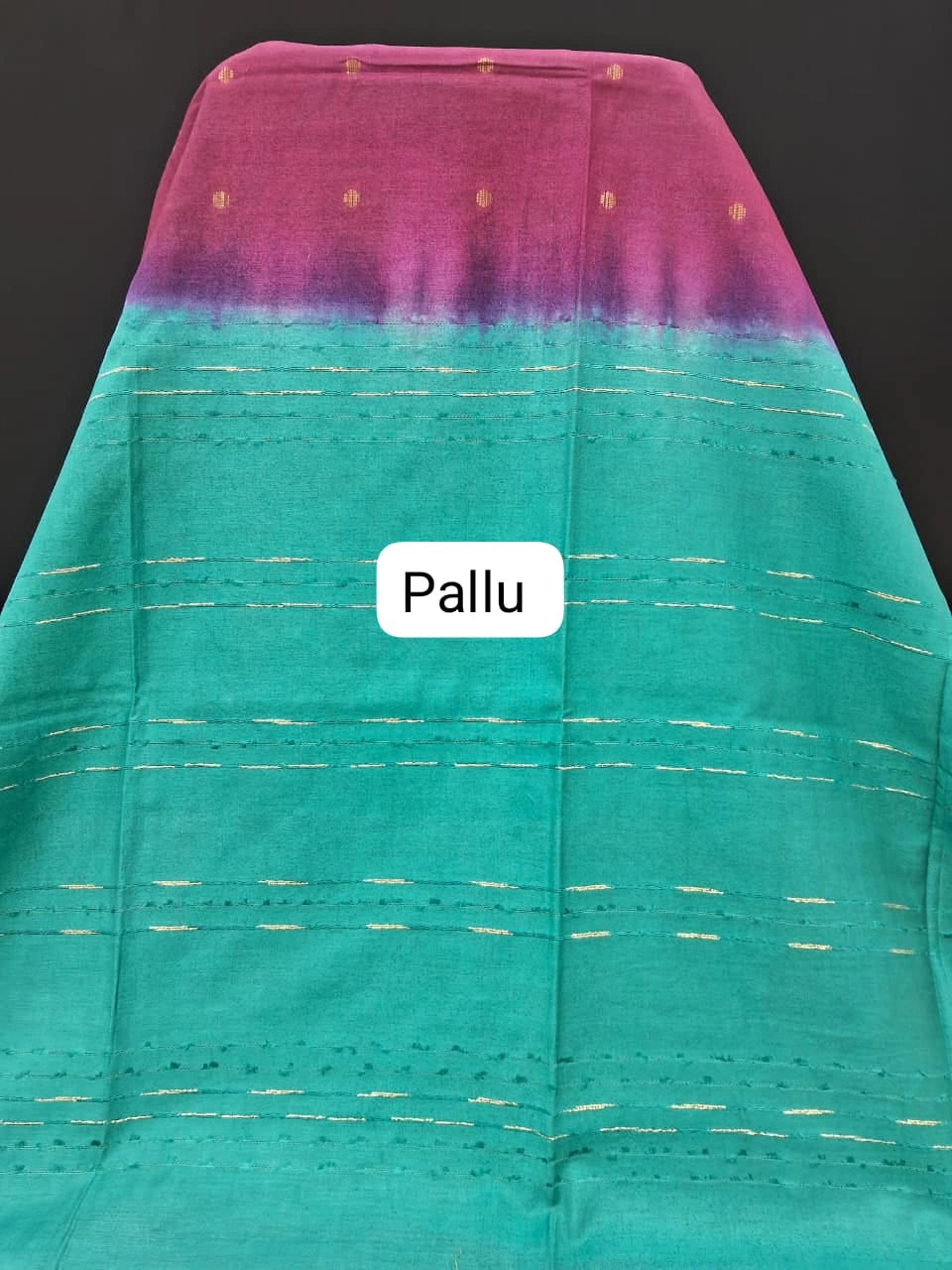 Elegant Drape Maroon Bamboo Silk Saree pallu