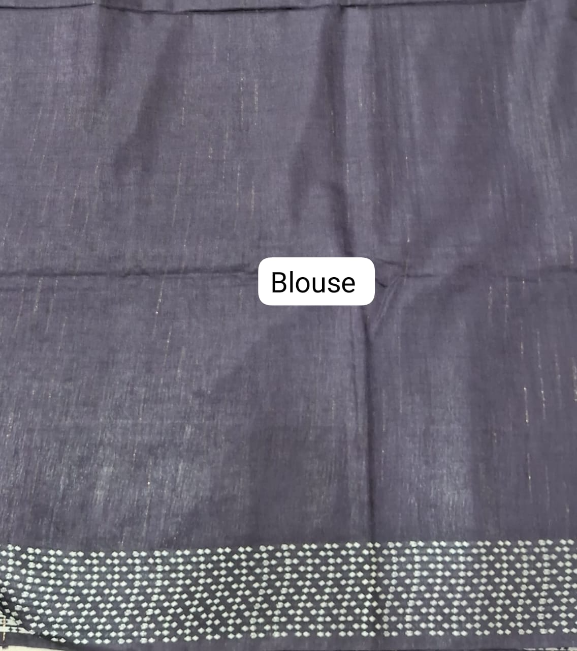 Mehendi Green Bamboo Silk Saree Blouse