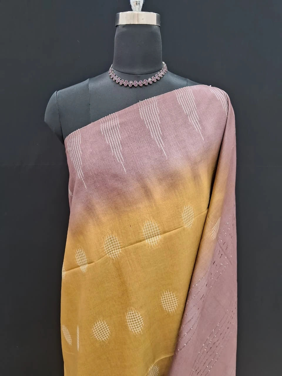 Luxury Mango Yellow Bamboo Silk Saree 1