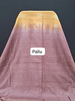 Luxury Mango Yellow Bamboo Silk Saree pallu