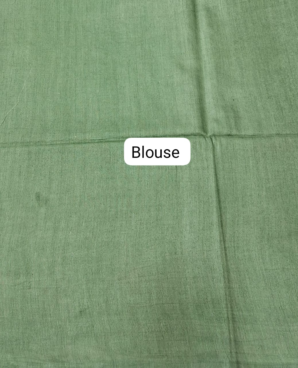 Sea Blue Bamboo Silk Saree Blouse