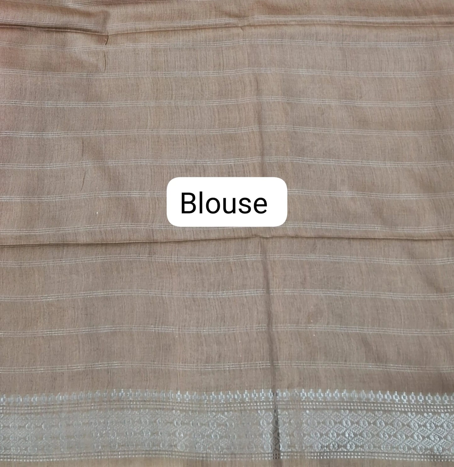 Peach Pink Bamboo Silk Saree blouse