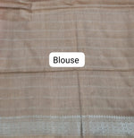 Peach Pink Bamboo Silk Saree blouse