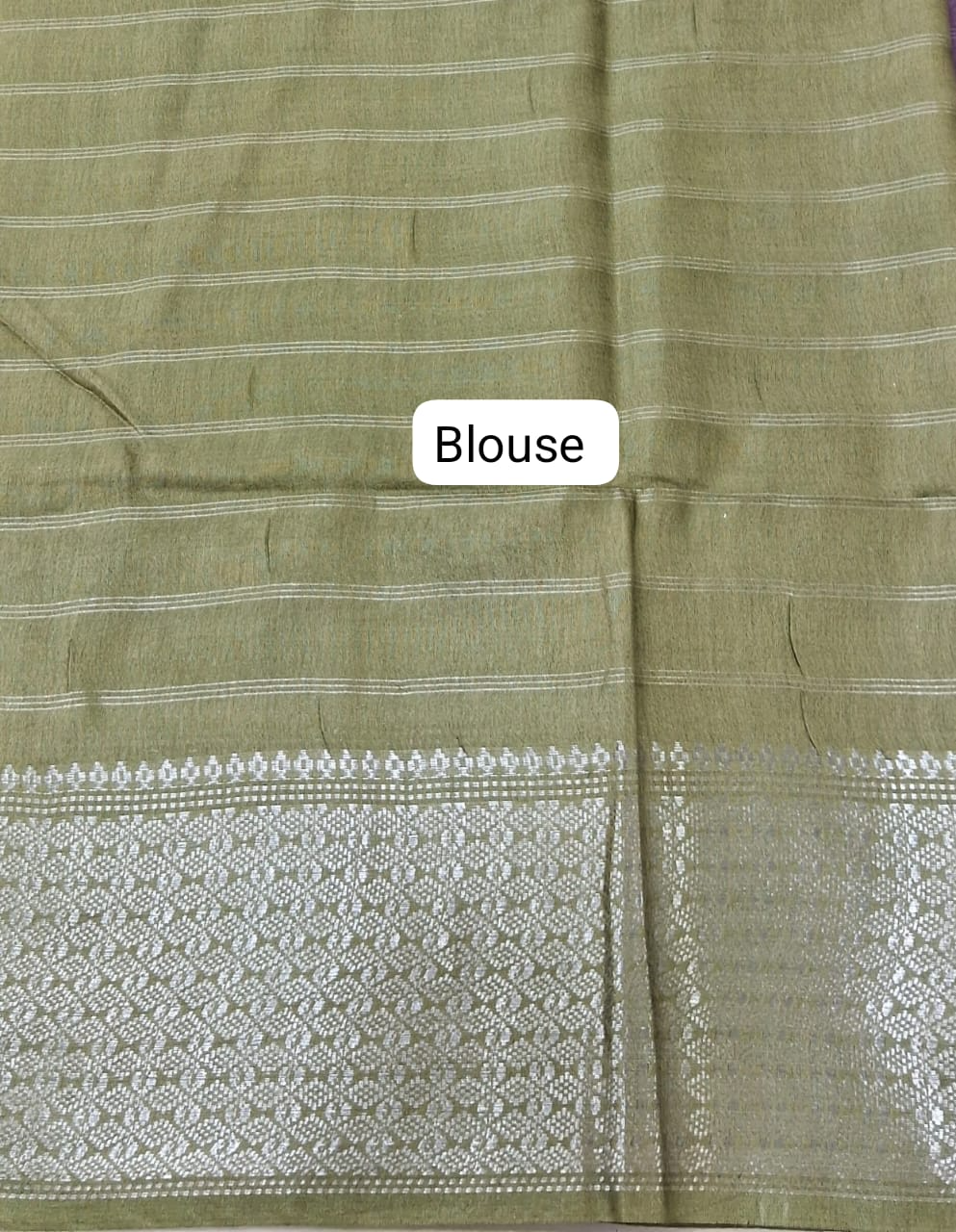 Lavender Bamboo Silk Saree Blouse