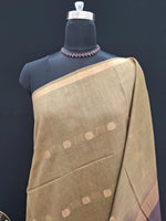 Traditional Mehendi Green Bamboo Silk Saree 1