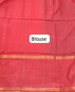 Elegant Blue Bamboo Silk Saree blouse