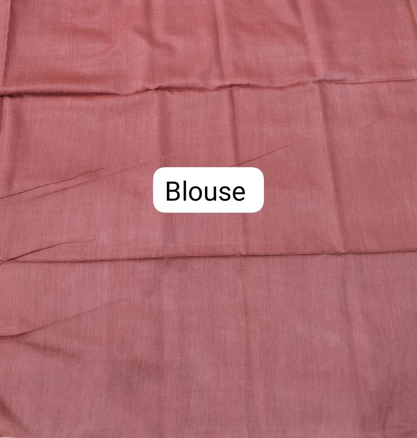 Mint Blue Bamboo Silk Saree blouse