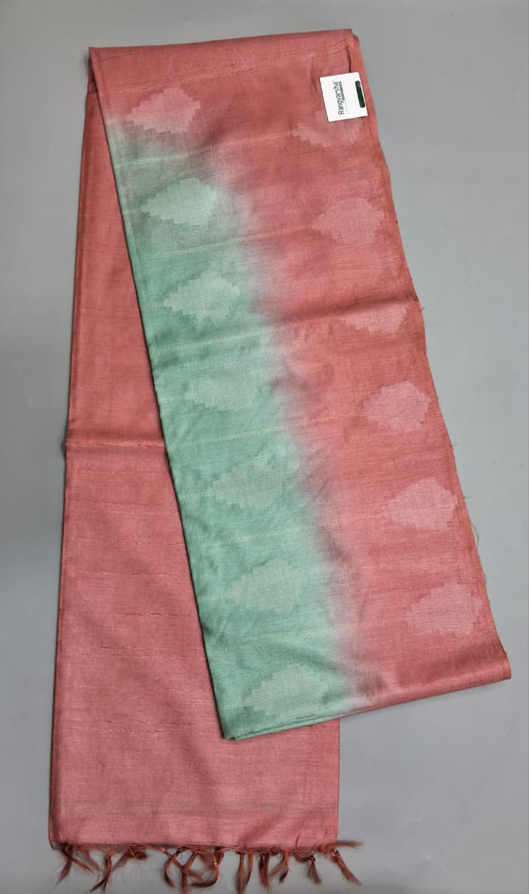 Mint Blue Bamboo Silk Saree 