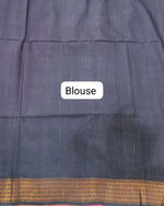 Graceful Maroon Bamboo Silk Saree blouse