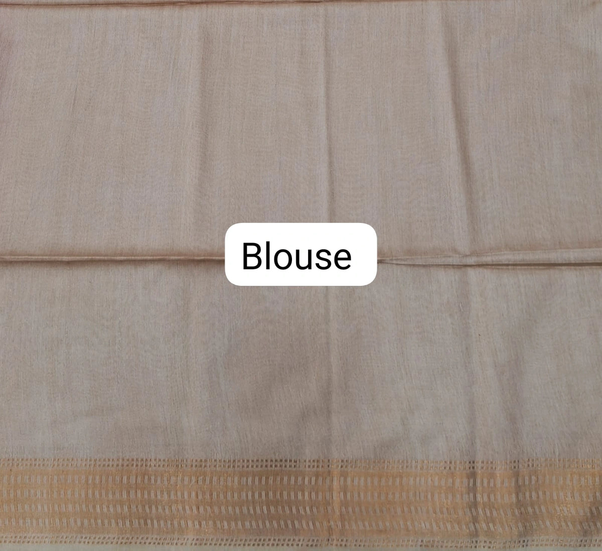 Baby Pink Bamboo Silk Saree blouse