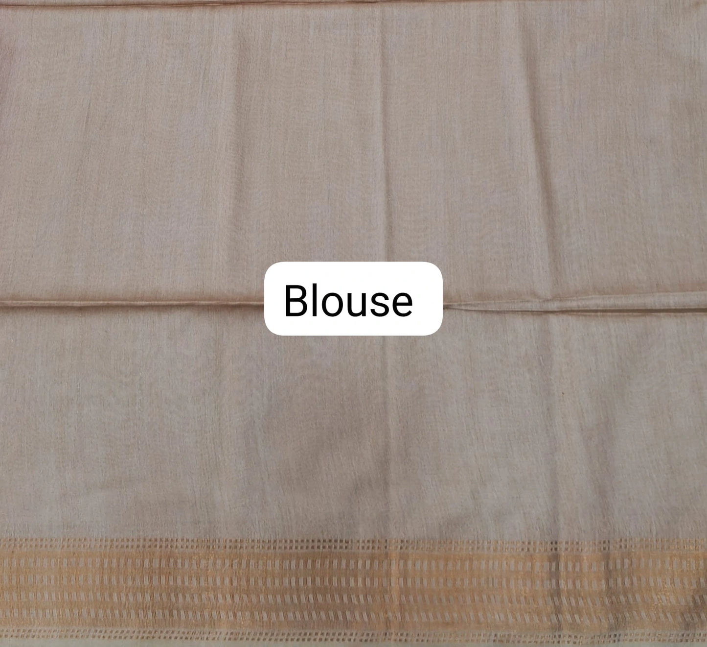 Baby Pink Bamboo Silk Saree blouse