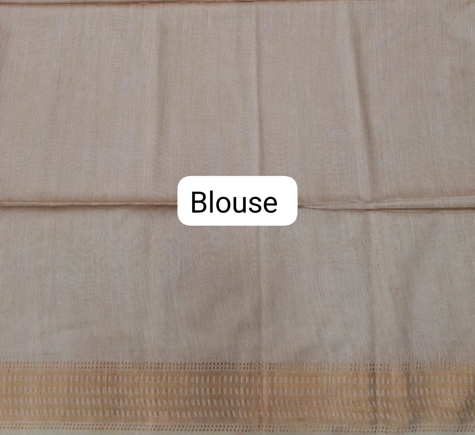 Baby Pink Bamboo Silk Saree blouse