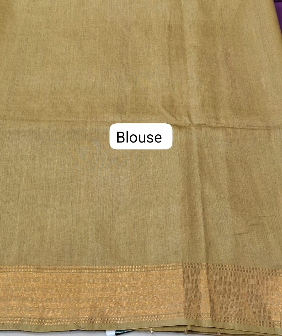 Charming Purple Bamboo Silk Saree Blouse