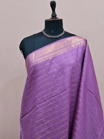 Lavender Bamboo Silk Saree 2