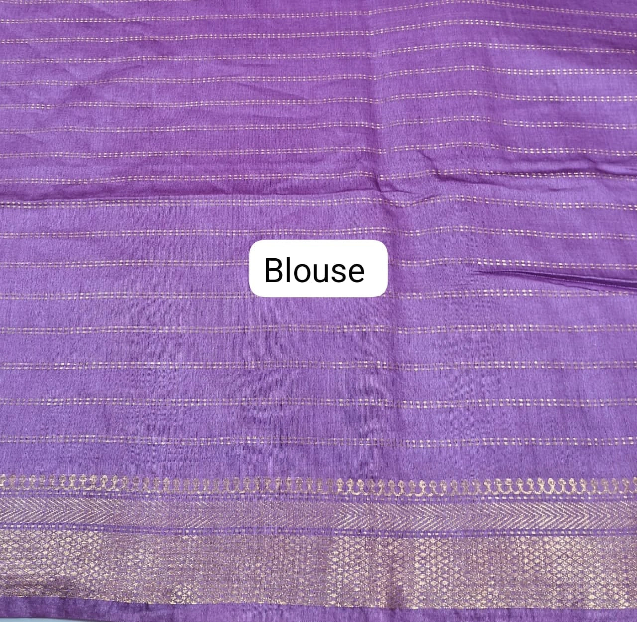 Lavender Bamboo Silk Saree Blouse