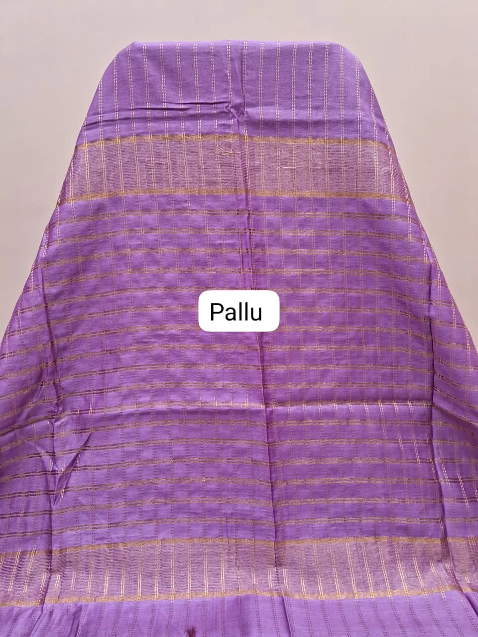 Lavender Bamboo Silk Saree Pallu