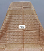 Dark Beige Bamboo Silk Saree pallu